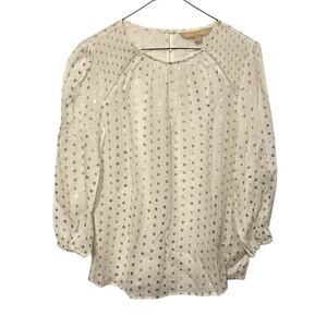 Hope & Harlow Polka Dot Blouse Size Small